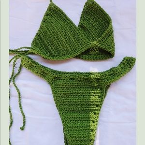 Moss Seayarn hand made bikini